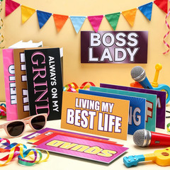 24 Designs Fun Photo Booth Props Fun Colorful Party Sign Decor Double Sided