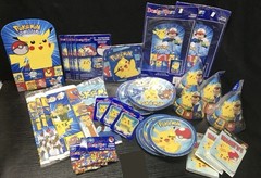 POKEMON Birthday Decoration Set Banner Tablecloth Plates Napkins Designware