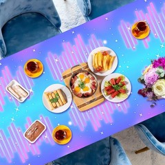 Magical Music Themed Table Covers 54×108 Inch for Birthday Party Supplies