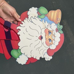 1990 Santa Claus Stand Up Statue Christmas Decor Paper Fantasies 22″ Honeycomb