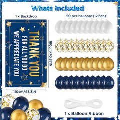 We Appreciate You Decorations Thank You Banner with Balloons Backdrop Pastor …