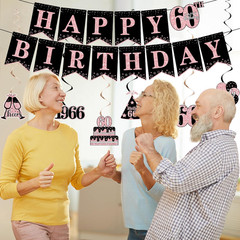 60Th Birthday Party Decorations for Women, Rose Gold Back in 1966 Banner, Rose G