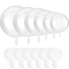 60 Pcs Bobo Balloons, 6 Different Size Clear Balloon for Stuffing Transparent…