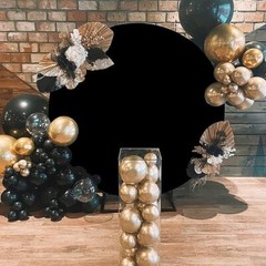 Round Backdrop Cover 7.5ft Wrinkle Free for Photography Wedding Birthday Party