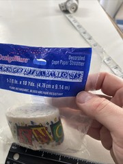 Congrats Crepe Streamer Graduation Party Anniversary VTG 1990s Congratulations
