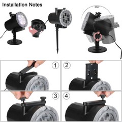 Christmas Snowflake Projector LED Moving Halloween Laser Light Outdoor Landscape
