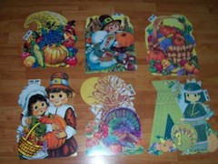 Thanksgiving Diecut Cutouts Vintage Decoration HMS #406 to #411 U Pick NOT a LOT