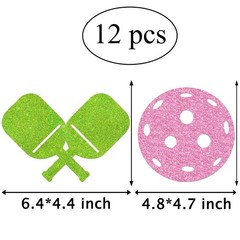 Glitter Pickleball Centerpiece Sticks 12 PCS Theme Party Table Decoration