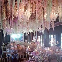 40 Pack Artificial Wisteria Vine Garland, 3.75 Feet Silk Strings, Fake Hanging