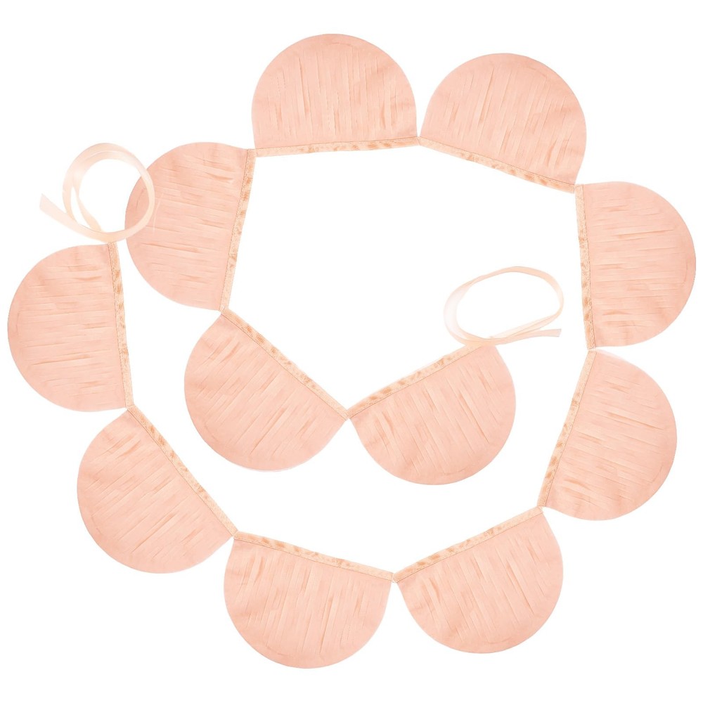 4 Pack Peach Scallop Pennant Banner Each 13 Inch Princess Party Garland Banne…