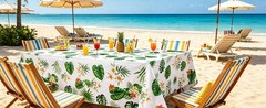 3 Pack Hawaiian Luau Tablecloths for Party Decoration, Hawaii Disposable Plastic