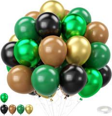 Tropical Balloons, 50 PCS 12 Inch Hawaiian Balloons Hot Pink Orange Teal Green M