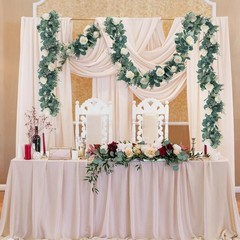 Eucalyptus Garland 6.56 Ft Lush Silver Dollar Leaves Boxwood Artificial Faux