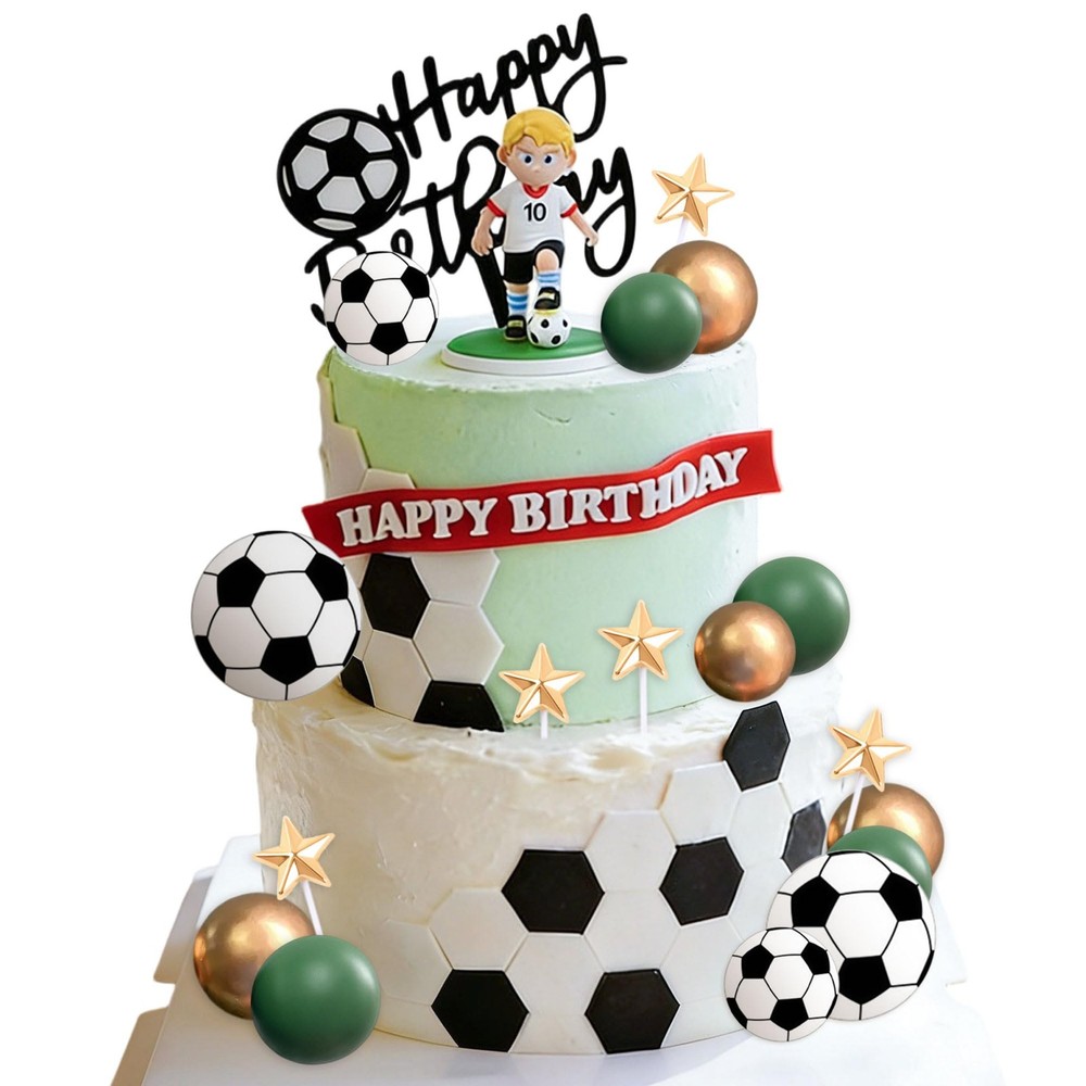 Soccer Cake Topper Sport Soccer Party Decorations Sport Player Cake Decoratio…