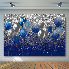 Avezano Royal Blue Glitter Backdrop for Birthday Wedding Prom Graduation Photogr