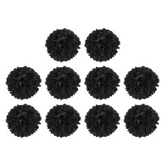 Black Tissue Pom Poms 10 Pack 4 Inches Wedding Birthday Party Decoration
