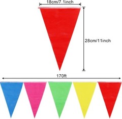 Car Dealer Supplies 720 Pcs Multicolor Pennant Banner Flags 1020ft