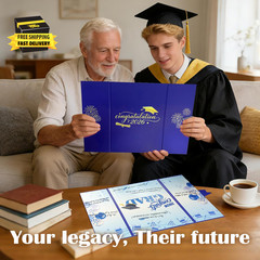 2026 Graduation Decorations Class of 2026 – Blue Graduation Guest Book Sign in B