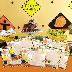 Construction Party Favors – 24 Pcs Birthday Supplies, Wooden Crafts & Decoration