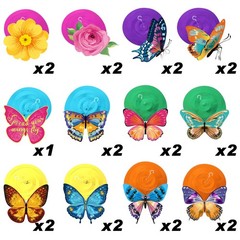 30 Pcs Spring Butterfly Party Decorations Hanging Swirl Streamer Elegant