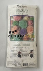 EpiqueOne, Pastel Pom Pom Decoration Set, 20 Pieces