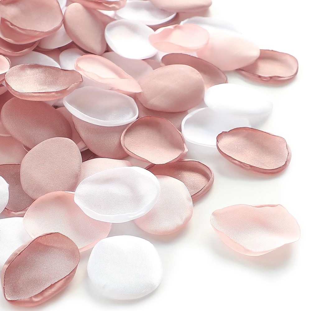 300pcs Rose Petals Dusty Rose Blush Faux Silk Flower Petals for Wedding Flowe…