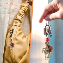 2Pcs Reusable Brass Chinese Keychains Traditional Wealth Charm Lunar New Year