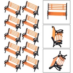 10 Model-Railway HO Scale 1:87 Platform Park Street Seats Settee Chair/new