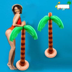 4 Pack 35 Inch Inflatable Palm Tree Large Beach Backdrop Coconut Trees Toy fo…