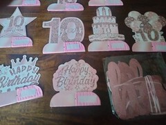 12 Piece 10th birthday Tabletop Decor Girl Pink Free Standing