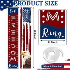 Vivid Independence Day Welcome Banner 70.8″L x 11.8″W – Durable Polyester Design