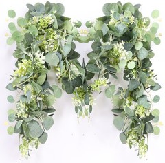 MAKHOT 5.9FT Eucalyptus Garland, Artificial Greenery 5.9 feet, Green-1pcs