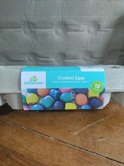 1 Dozen Confetti Filled Easter Eggs (12 Eggs) CASCARONES Colorful Fiesta Party