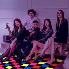 Neon UV Blacklight Reactive Square Dance Floor Runner Disco Party Decorations