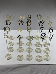 Therwen 20pcs Table Number Holders Wedding Event Party Spiral Stands Numbers