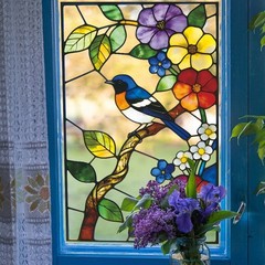 Decorative Flower Bird Window Sticker for Glass Balcony For Outdoor 40x60cm
