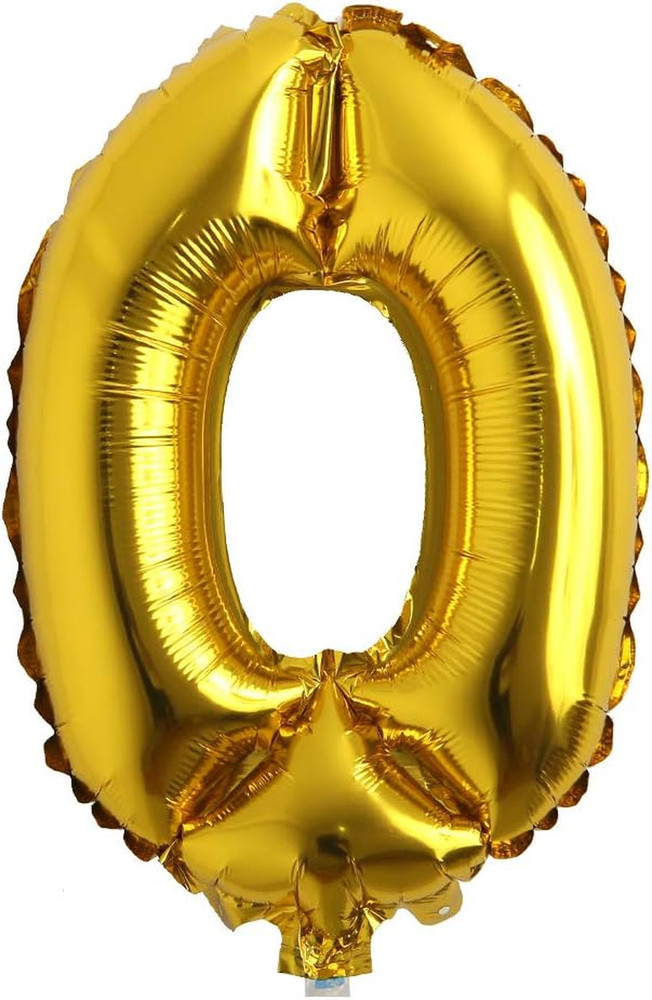 16″ Inch Single Gold Alphabet Letter Number Balloons Aluminum Hanging Foil Film