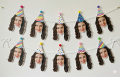 Custom Face Anniversary Birthday Engagement Photo Backdrop Banner