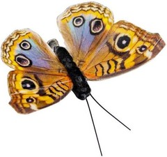 -Artificial Feather 3D Butterfly Party Decorations Set of 12 with Clip 12 Color
