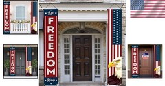 Celebrate with Style: 71x12in Red White Blue Banner for 4th of July Festivities