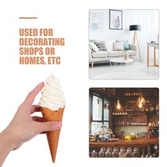 jojofuny Fake Ice Cream Cones White Mini Artificial Ice Cream Cone Models for…