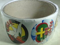 Paper Easter «He Lives!» Sticker Roll 100 count