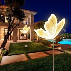 2PC LED Light Wedding Butterfly Floor lamp Creative Butterfly Ceiling Lamp Props