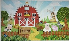 FARM ANIMAL PARTY DECORATIONS BACKDROP, HANGING SWIRLS, BALLOONS