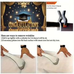 Polyester Graduation Banner for School Celebrations & Events Decorative Backdrop