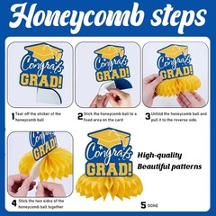 Graduation Party Decorations 2026, Blue and Gold 20 inches x 16 inches,