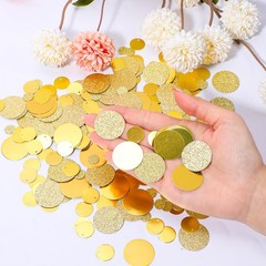 200 PCS Gold Confetti Glitter Round Dots Scatter Table Party Decor