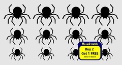 Halloween Vinyl Stickers Window Decorations Spooky Party Kids Pumpkin Bats Ghost