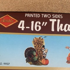 4-16″ Cutouts 2 Side Thanksgiving Beistle 4 Asst Decorations 1990 NOS