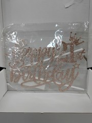 21ST BIRTHDAY CELEBRATION KIT W/ SASH, TIARA, CANDLES, BALLOON, AND CAKE TOPPER!